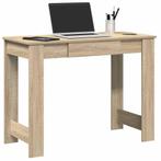vidaXL Bureau 100x45x75 cm bewerkt hout sonoma eikenkleurig, Huis en Inrichting, Bureaus, Verzenden, Nieuw