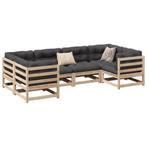 vidaXL 6-delige Loungeset met kussens massief grenenhout, Verzenden, Nieuw, Loungeset