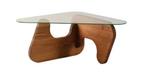 2dekans | Salontafel - Gehard glas - Massief hout -, Huis en Inrichting, Tafels | Eettafels, Ophalen of Verzenden, Zo goed als nieuw