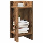 vidaXL Bijzettafeltje met plank 25,5x27x60 cm oud, Huis en Inrichting, Verzenden, Nieuw