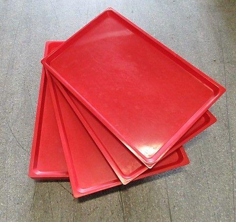 Schaal, Plaat, Plateau rood, 60cm x 40cm, Zakelijke goederen, Kantoor en Winkelinrichting | Kantoormeubilair en Inrichting, Gebruikt