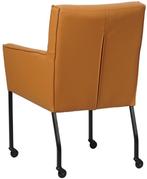 Lichtcognac leren moderne eetkamerstoel - Toledo Leer Sabbia, Huis en Inrichting, Stoelen, Overige kleuren, Nieuw, Leer, Ophalen of Verzenden