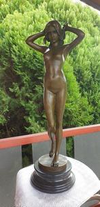 sculptuur, Pitta Luga - 76 cm - Gepatineerd brons, Antiek en Kunst