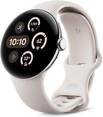 Google Pixel Watch 3 41 mm gepolijst zilver op sportbandje, Telecommunicatie, Overige Telecommunicatie, Zo goed als nieuw, Verzenden