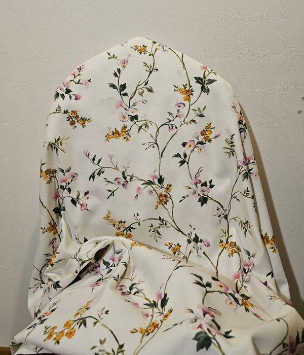 Art Nouveau Toile de Jouy bloemmotief Origineel, Antiek en Kunst, Antiek | Kleden en Textiel