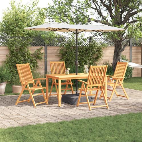 vidaXL 5-delige Tuinset inklapbaar massief acaciahout, Tuin en Terras, Tuinsets en Loungesets, Tuinset, Nieuw, Verzenden