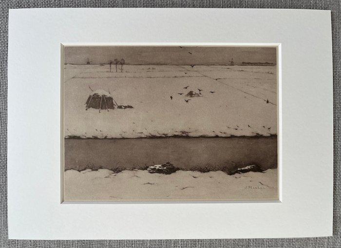 Jan Mankes (1889-1920) - Winterlandschap 1923, Antiek en Kunst, Antiek | Overige Antiek
