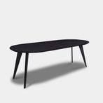 Tafel Plat Ovaal Eikenhout - Hout Onderstel - Donker Eiken, Huis en Inrichting, Tafels | Eettafels, Nieuw
