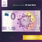 Gratis Officieel 0€ Herdenkingsbiljet 20 Jaar Euro 2022