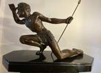 Jean de Roncour - sculptuur, Le guetteur - 37 cm - Zwart