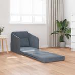 vidaXL Vouwsofa Bed Donkergrijs 65 x 80 x 83 cm Fluweel, Huis en Inrichting, Verzenden, Nieuw, Stof, Minder dan 150 cm