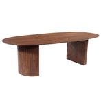 Mangohouten Eettafel Maeve 240x110 cm Walnoot, Huis en Inrichting, Tafels | Eettafels, Verzenden, Nieuw, Industriële meubels, Overige vormen