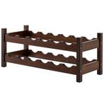 LIVSK 2-laags Bamboe Wijnrek voor 12 Flessen - Compact en St, Verzenden, Nieuw