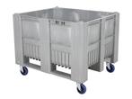 CB3 kunststof palletbox - 1200 x 1000 mm - 4 wielen - grijs, Ophalen of Verzenden, Nieuw