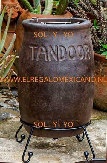 SOL-Y-YO tandoor Indiase klei tuinoven 87cm. hoog bruin