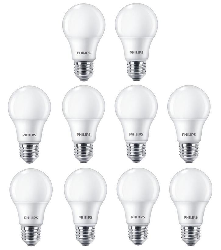 10 stuks Philips LED lamp E27 8W 806lm 6500K Daglicht Mat..., Huis en Inrichting, Lampen | Overige, Nieuw, Ophalen of Verzenden