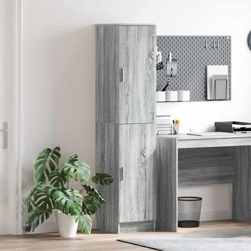 vidaXL Highboard Grijs sonoma 35 x 39 x 168 cm Bewerkt hout, Huis en Inrichting, Kasten | Buffetkasten, Nieuw, Minder dan 50 cm