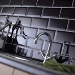 Wandtegels Metro 10X20 Hoogglans Zwart (prijs per m2), Doe-het-zelf en Verbouw, Tegels, Ophalen of Verzenden, Nieuw