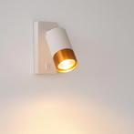 LED wandlamp - Bedlamp met schakelaar | GU10 fitting, Huis en Inrichting, Lampen | Wandlampen, Ophalen of Verzenden, Nieuw, IndustrieelModern