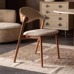 *WOONWINKEL* Dutchbone Babington Houten Eetkamerstoel Vintag, Huis en Inrichting, Stoelen, Verzenden, Nieuw, Stof