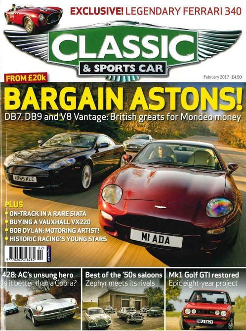 CLASSIC AND SPORTSCAR ASTON DB7 DB9 MK1 VW GOLF GTI, Boeken, Auto's | Folders en Tijdschriften, Gelezen, Algemeen, Verzenden