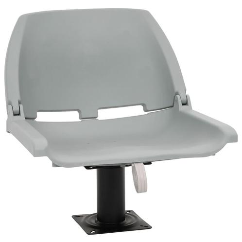 vidaXL 2-delige Bootstoelenset inklapbaar 48x51x41 cm grijs, Watersport en Boten, Bootonderdelen, Nieuw, Verzenden