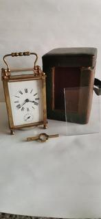 Rijtuigklok, Wekker - Ottone - Bronzo - Vetro - 1910-1920, Antiek en Kunst