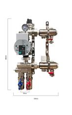 1 groep vloerverwarming verdeler RVS basic met pomp, Doe-het-zelf en Verbouw, Verwarming en Radiatoren, Ophalen of Verzenden, Nieuw