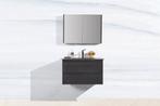 Badkamermeubel 80cm met spiegelkast - mat zwart, Doe-het-zelf en Verbouw, Sanitair, Nieuw, Overige typen, Verzenden