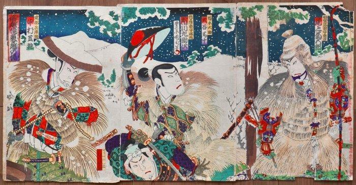 Battle at Toyama Castle in the Snow, from the play, Antiek en Kunst, Antiek | Overige Antiek