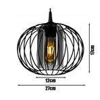 Hanglamp - Plafondlamp Industrieel Met 3 Draad/Glas-kappen