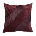 DGM Own sierkussen Fluweel en Franje - Donkerrood/paars, Verzenden, Nieuw