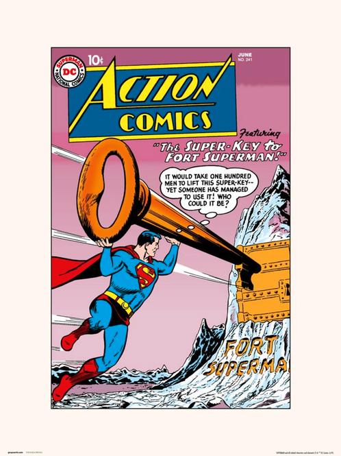 Kunstdruk DC Action Comics 241 30x40cm, Huis en Inrichting, Woonaccessoires | Schilderijen, Tekeningen en Foto's, Nieuw, Verzenden