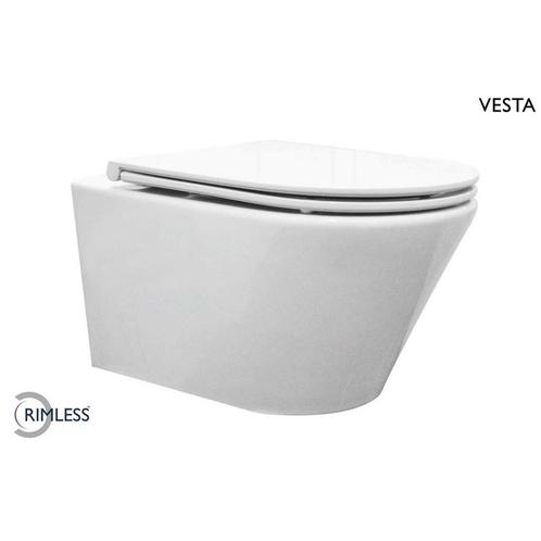 Wiesbaden Vesta Wandcloset Rimless met Flatline, Doe-het-zelf en Verbouw, Sanitair, Nieuw, Ophalen of Verzenden
