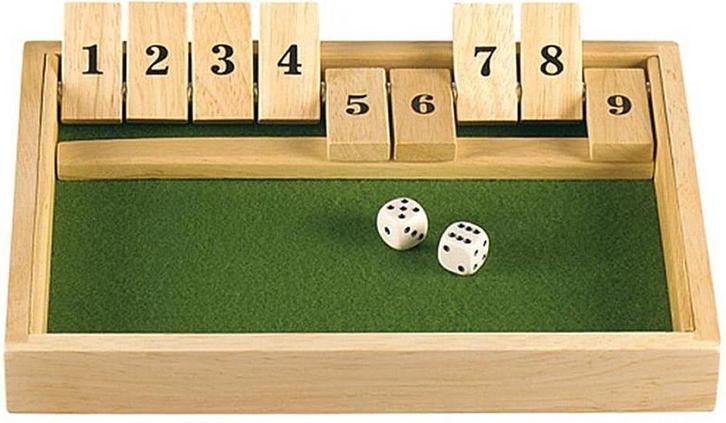 Shut the Box - Klein | Engelhart - Dobbelspellen, Hobby en Vrije tijd, Gezelschapsspellen | Bordspellen, Nieuw, Verzenden