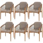 Nora dining tuinstoel teak bouclé 4 Seasons Outdoor set van, Tuin en Terras, Tuinstoelen, Ophalen of Verzenden, Nieuw