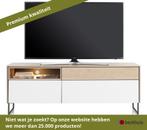 XOOON Lindfield lowboard met LED hout/metaal - Braun, Huis en Inrichting, Kasten | Dressoirs, Ophalen of Verzenden, Nieuw, Overige materialen