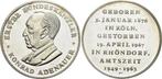 Ar-medaille Personenmedaille Adenauer, Konrad 1876 +1967,..., Postzegels en Munten, Penningen en Medailles, Verzenden