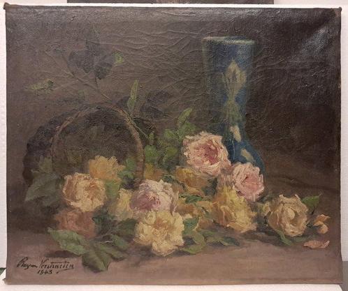 Raymond Werstraeten (1874-1947) - Natura morta con fiori, Antiek en Kunst, Kunst | Schilderijen | Klassiek