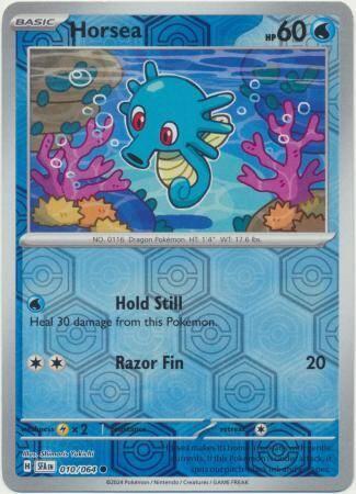 Horsea 010/064 reverse holo Shrouded fable, Hobby en Vrije tijd, Verzamelkaartspellen | Pokémon, Losse kaart, Nieuw, Foil, Ophalen of Verzenden