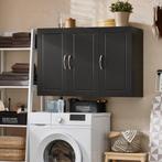 2dekans | SoBuy Hangkast Badkamerkast Zwart – 90x60x30 cm –, Ophalen of Verzenden, Zo goed als nieuw
