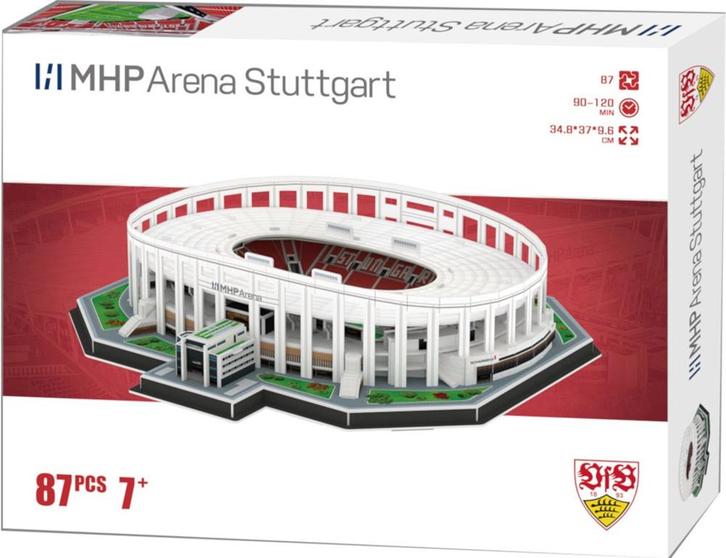 Vfb Stuttgart MHP Arena 3D Puzzel (87 stukjes) | Kick Off, Hobby en Vrije tijd, Denksport en Puzzels, Nieuw, Verzenden