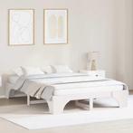 vidaXL Bedframe Wit 160x200 cm Massief Grenenhout, Verzenden, Wit, 200 cm, 160 cm