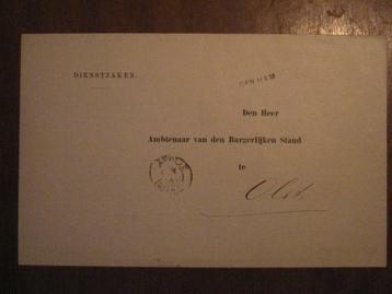 Burgemeestersbrief met langstempel "Den Ham" beschikbaar voor biedingen