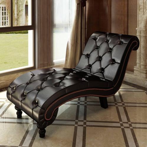 vidaXL Chaise longue kunstleer bruin, Huis en Inrichting, Banken | Sofa's en Chaises Longues, Nieuw, Verzenden