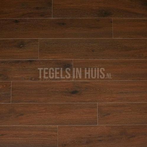 Keramisch parket tegel 20x120 bruin houtlook laminaat, Doe-het-zelf en Verbouw, Tegels, Vloertegels, Nieuw, 10 m² of meer, Keramiek