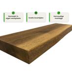 Houten wandplank - Castle brown - Klein - 4cm dik eiken - Bo, Huis en Inrichting, Woonaccessoires | Wandplanken en Boekenplanken
