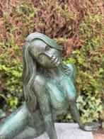 Bronzen Naakt Vrouw - Tuindecoratie - Tuinbeeld, Verzenden, Nieuw, Metaal, Mensenbeeld