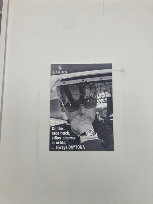 Paul Newman - Rolex Daytona - Reclamebord - Aluminium, Antiek en Kunst, Antiek | Wandborden en Tegels