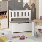 vidaXL Kinderopbergbankje 60x30x55 cm MDF wit en grijs, Kinderen en Baby's, Verzenden, Nieuw